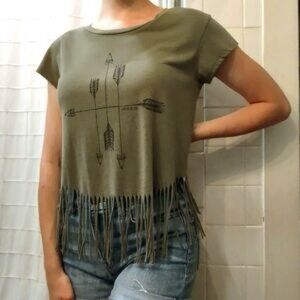 American Eagle Outfitters Hunter Green Arrow Shirt